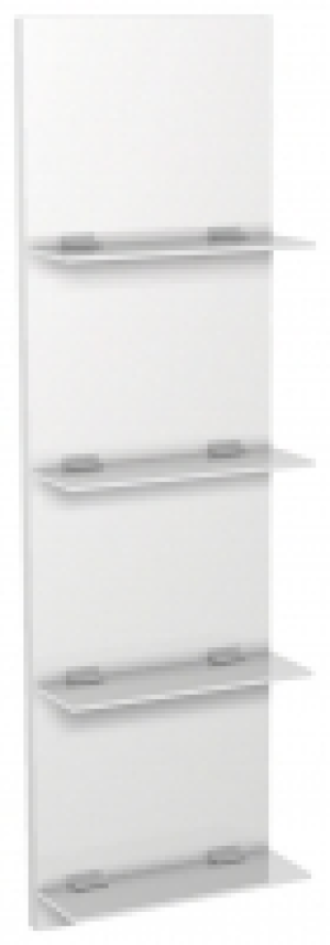 Wickes Hertford White Gloss Floor Standing Glass Shelving Un