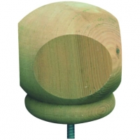 Wickes  Wickes Squared Deck Post Ball - Green 77 x 77 x 93mm