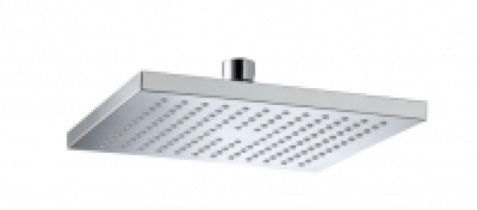 Bristan Square Wall Mounted Chrome Shower Head & Arm - 200mm