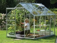 Wickes  Vitavia Venus 8 x 6ft Horticultural Glass Greenhouse with St