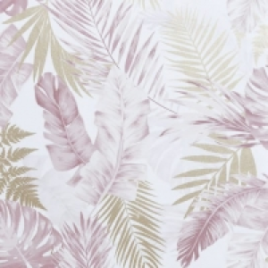 Wickes  Artistick Blush Pink & Gold Tropical Leaves Self Adhesive Wa