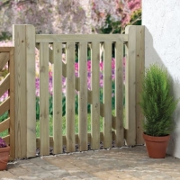 Wickes  Wickes Palisade Open Slatted Timber Gate - 915 x 895 mm