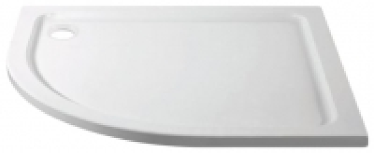 Wickes 45mm Offset Quadrant Left Hand Cast Stone Shower Tray