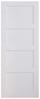 Wickes  Wickes Marlow 4 Panel Shaker White Primed Solid Core Door - 