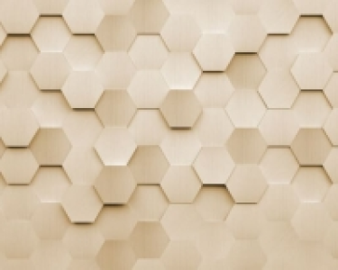 Origin Murals Metal Hexagons Gold Wall Mural - 3m x 2.4m