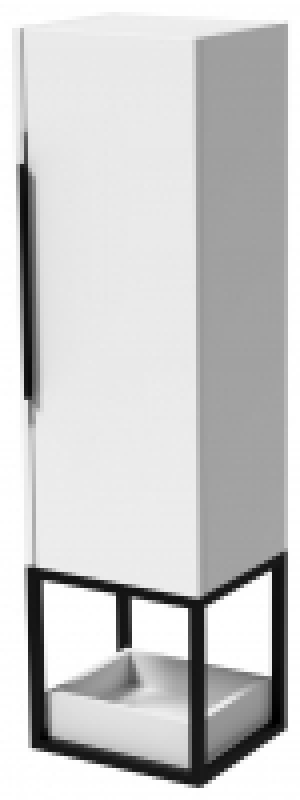 Wickes Rimini Matt White Black Frame Tower Unit - 1250 x 350