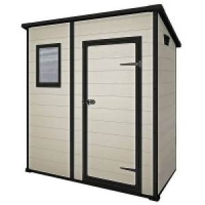 Self Assembly Required Keter Manor 6 x 4ft Outdoor Garden Pent Storage Shed - Beige