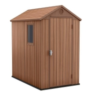 Homebase Self Assembly Required Keter Darwin 6 x 4ft Outdoor Garden Apex Storage Shed - Brow