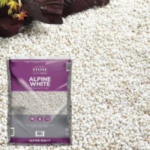 White Dolomite Spar Stylish Stone Premium Alpine White Chippings - Large Pack -