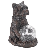 Homebase Resin, Glass And Electrical Compone Dog Solar Light
