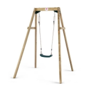 Self Assembly Required Plum Wooden Single Swing Set