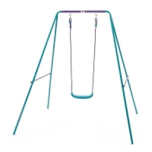 Self Assembly Required Plum Single Swing Set - Purple/Teal