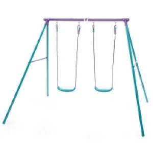 Self Assembly Required Plum Sedna Double Swing Set - Purple/Teal
