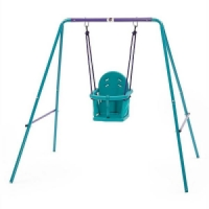 Self Assembly Required Plum 2 in 1 Swing Set - Purple/Teal