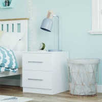 Homebase Self Assembly Required Fitted Bedroom Slab Bedside Chest - White