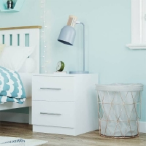 Self Assembly Required Fitted Bedroom Slab Bedside Chest - White