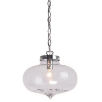 Homebase 500mm Glass Pendant Light with Crystal Beads
