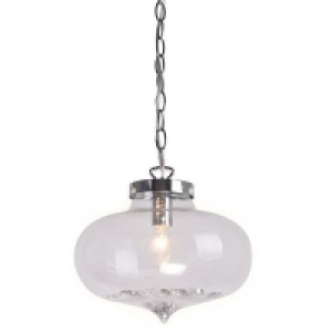 500mm Glass Pendant Light with Crystal Beads