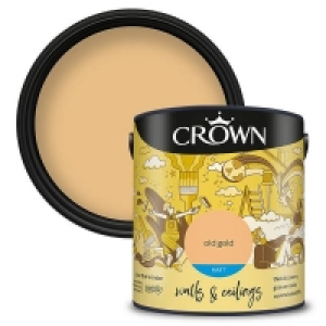 Water Based Crown Walls & Ceilings Matt Emulsion Old Gold - 2.5L
