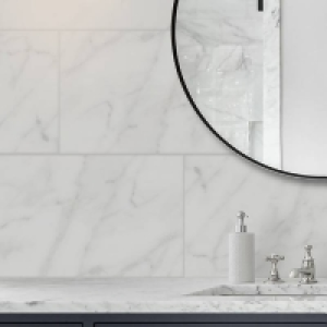 Calacatta Gloss Marble Effect Porcelain Wall & Floor Tile 31
