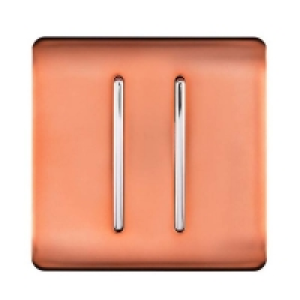 Plastic Trendi Switch Double Light Switch - Copper