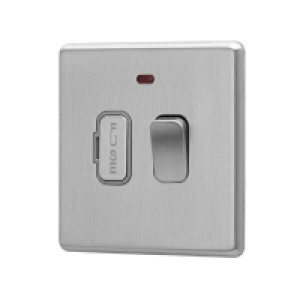 Metal Arlec Fusion 13A Stainless Steel Switched fused connection u