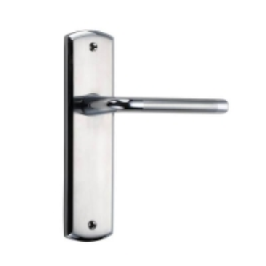 Zamack Sandleford Aston Latch Lever Set - Dual Tone Polished & Brus