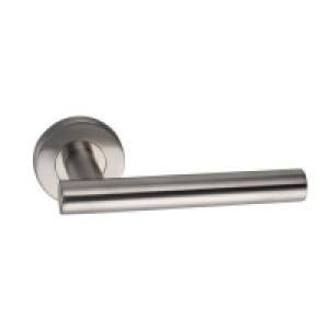 Stainless Steel Sandleford Lynton Lever On Rose Set - Brushed Stainless Stee