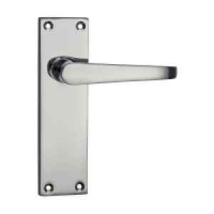 Homebase Zamack Homebuild Victorian Straight Long Backplate Latch Lever Set 