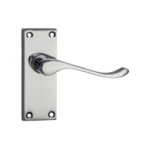 Homebase Zamack Homebuild Victorian Scroll Short Backplate Latch Lever Set -