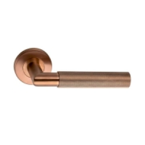 Stainless Steel Sandleford Savona Lever On Rose Set - Brushed Copper Stainle