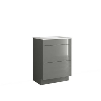 Homebase No Assembly Required House Beautiful Ele-ment(s) Gloss Grey 600mm Floorstanding V