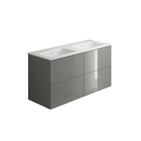 Homebase No Assembly Required House Beautiful Ele-ment(s) 1200mm Gloss Grey Wall Mounted V