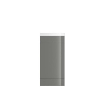Homebase No Assembly Required House Beautiful Ele-ment(s) Gloss Grey Floorstanding Cloakro