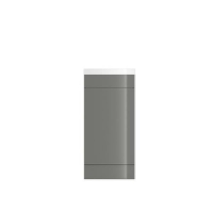 Homebase No Assembly Required House Beautiful Ele-ment(s) Gloss Grey Floorstanding Cloakro