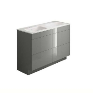 No Assembly Required House Beautiful Ele-ment(s) 1200mm Gloss Grey Floorstanding