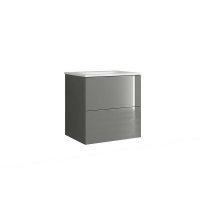 Homebase No Assembly Required House Beautiful Ele-ment(s) Gloss Grey 600mm Wall Mounted Va
