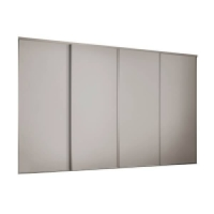Steel, Mfc Classic 4 Door Sliding Wardrobe Kit Cashmere Panel (W)2978 x