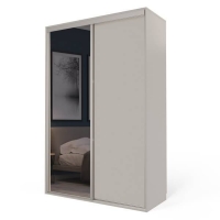 Homebase Self Assembly Required Cashmere Freestanding Sliding Wardrobe with Interiors (W)122