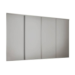 Steel, Mfc Classic 4 Door Sliding Wardrobe Kit Dove Grey Panel (W)2370