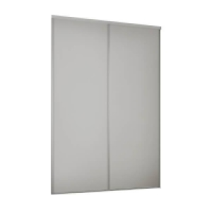Steel, Mfc Classic 2 Door Sliding Wardrobe Kit Dove Grey Panel (W)1185