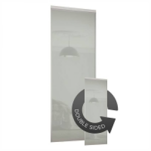 Aluminium & Glass Duo Sliding Wardrobe Door Artic White Glass with Aluminium F