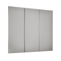 Homebase Steel, Mfc Classic 3 Door Sliding Wardrobe Kit Dove Grey Panel (W)2672 