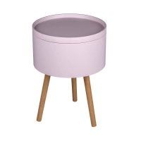 Homebase Self Assembly Required Storage Tray Side Table - Blush