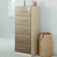 Homebase Self Assembly Required Fitted Bedroom Slab 5 Drawer Chest - Champagne