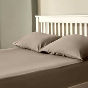 The Willow Manor 100% Cotton Percale Single Fitted Sheet - M