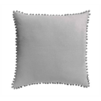 Homebase 50x50cm Country Living Linen Pom Pom Cushion - 50x50cm - Country Gre