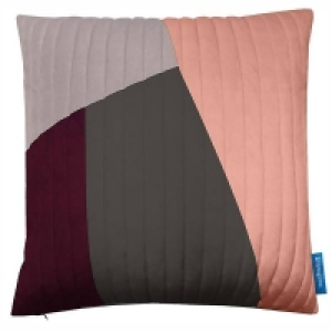 House Beautiful Velvet Quilt Cushion - 50x50cm - Plum & Blos
