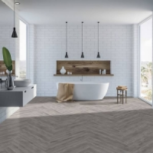 Homebase Spc Kraus Herringbone Luxury Vinyl Floor Tile Sample - Brampton 