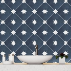 Country Living Starry Skies Indigo Blue Porcelain Wall & Flo
